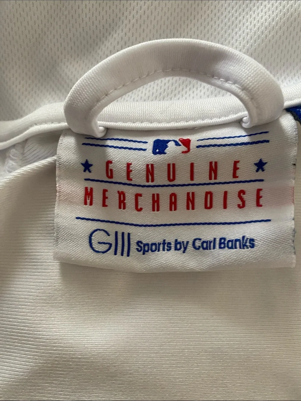 LOS ANGELES DOCKERS Logo White Varsity Jacket with Blue & Gray Stripes. Size XS